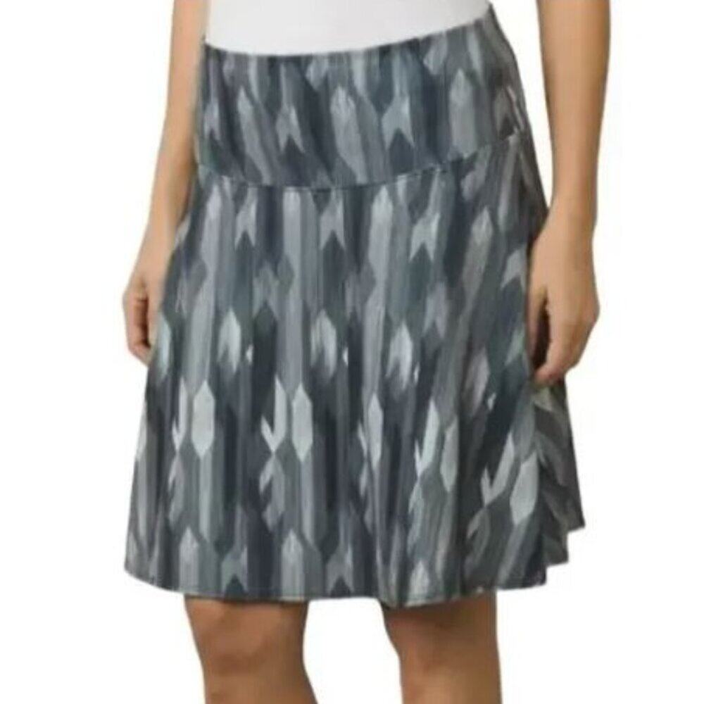 Prana Brand Charcoal Gemstone Taj Activewear Knit Skirt Women's Medium Golf